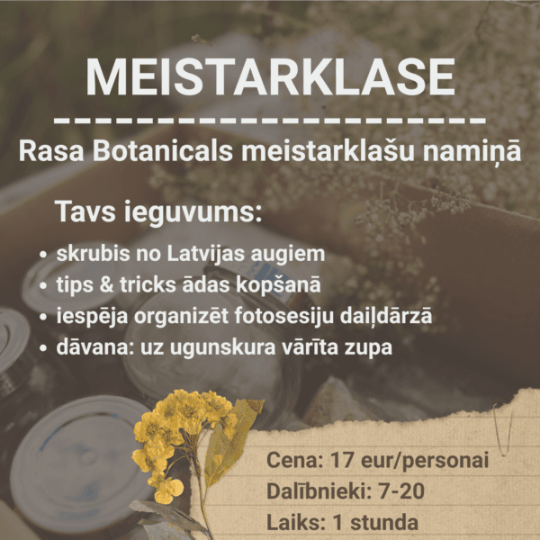 Skrubju gatavošanas meistarklase Sutros