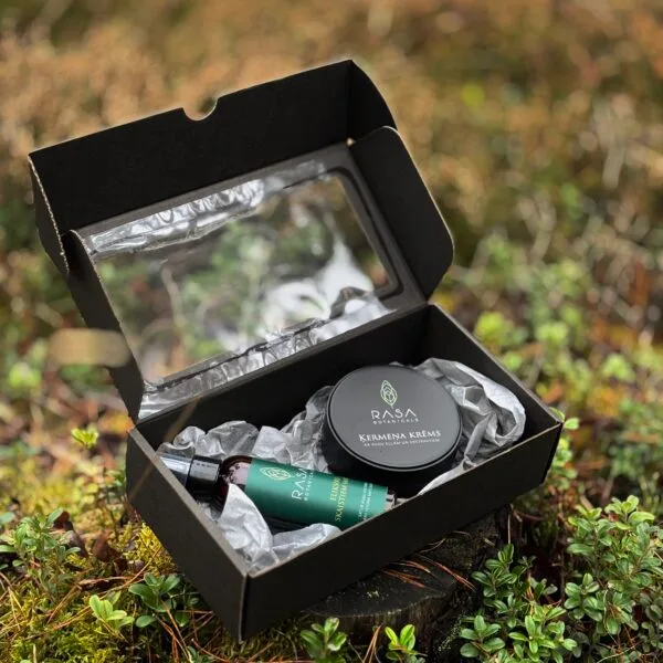 Ķermeņa krēms un matu eliksīrs, komplekts